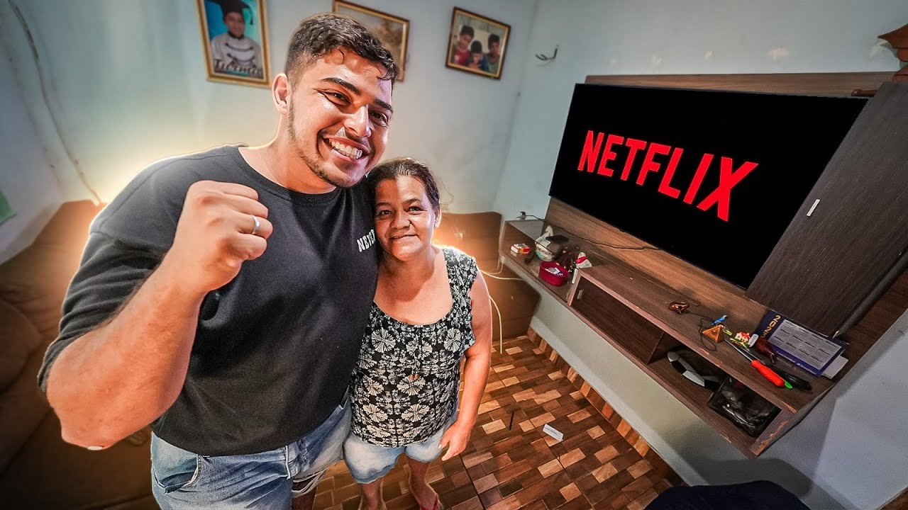 DEI UMA TV NOVA PARA CASA DO MEU CAMERA MAN