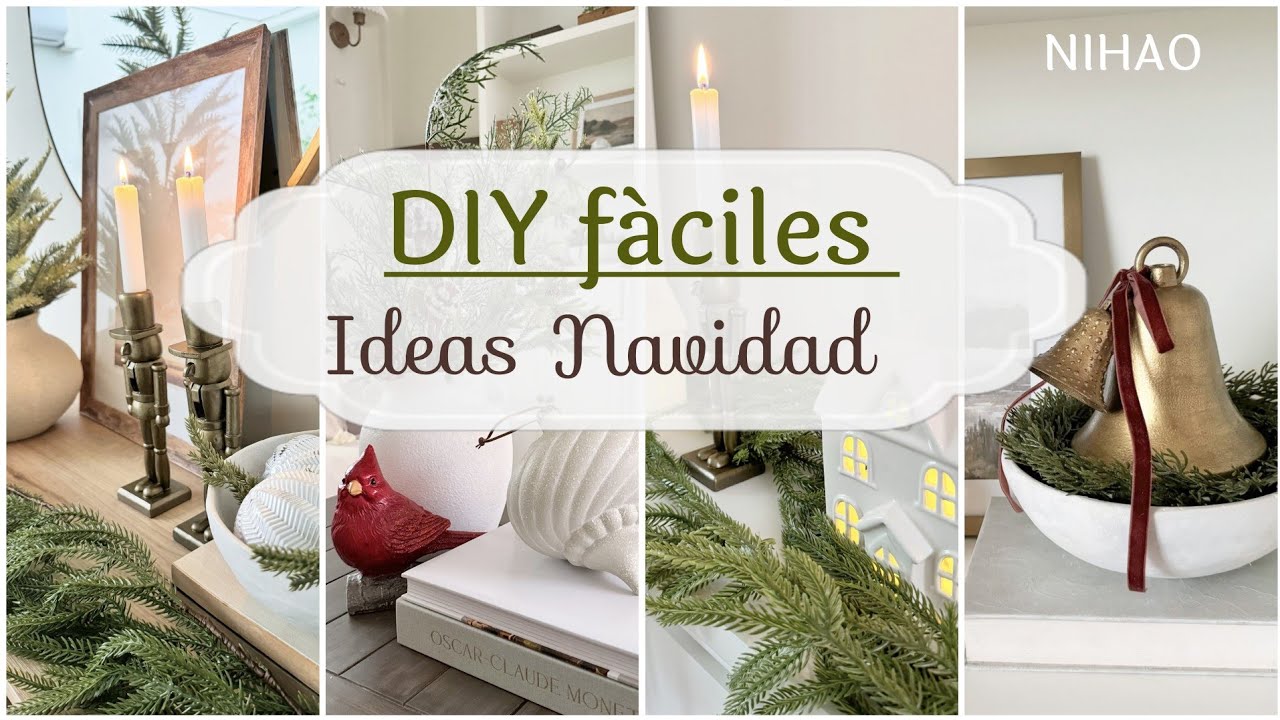 4 DIY NAVIDAD 2025 🎄 Transforma Simples Adornos a Piezas Únicas y Modernas para esta Navidad