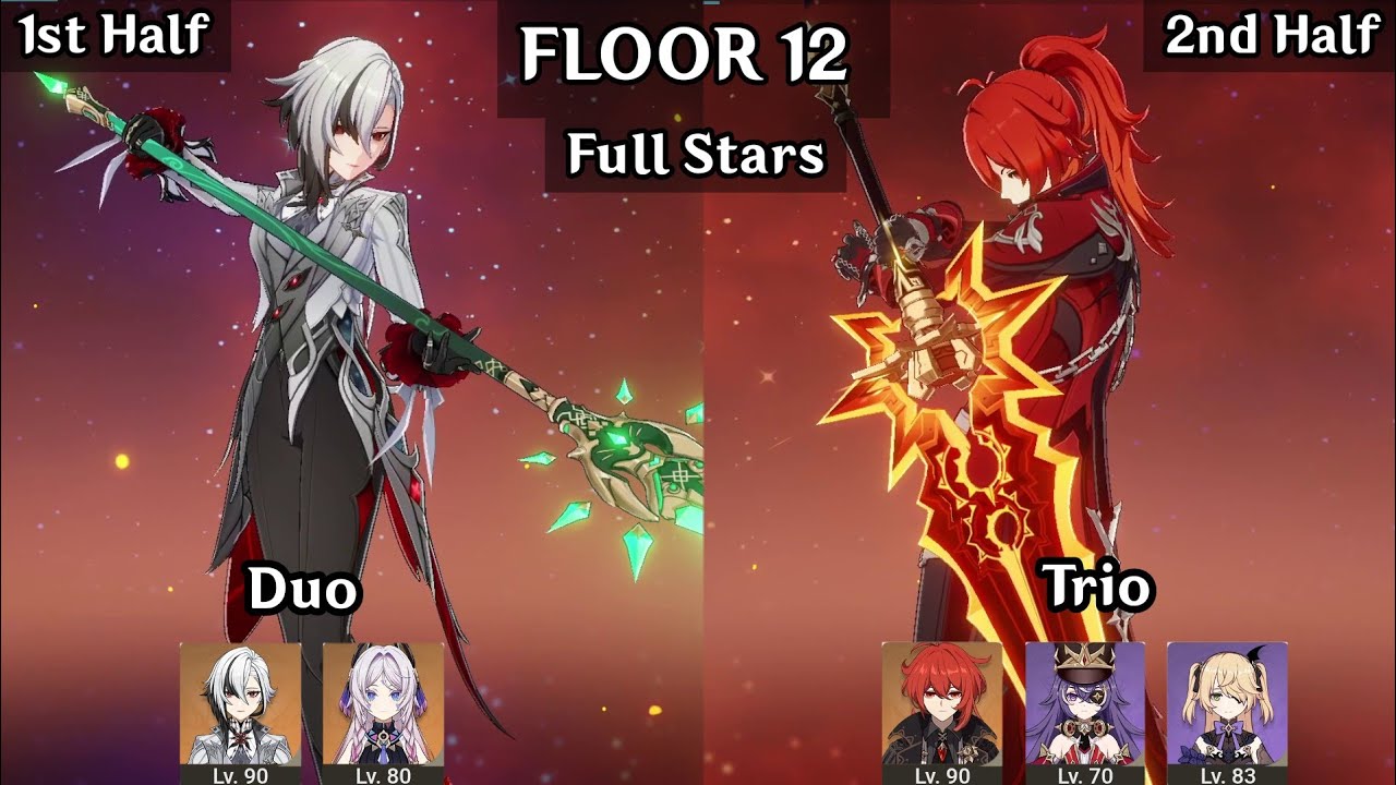 C0 Arlecchino Duo + Diluc Trio | 5.6 Spiral Abyss Floor 12 9 Stars | Genshin Impact