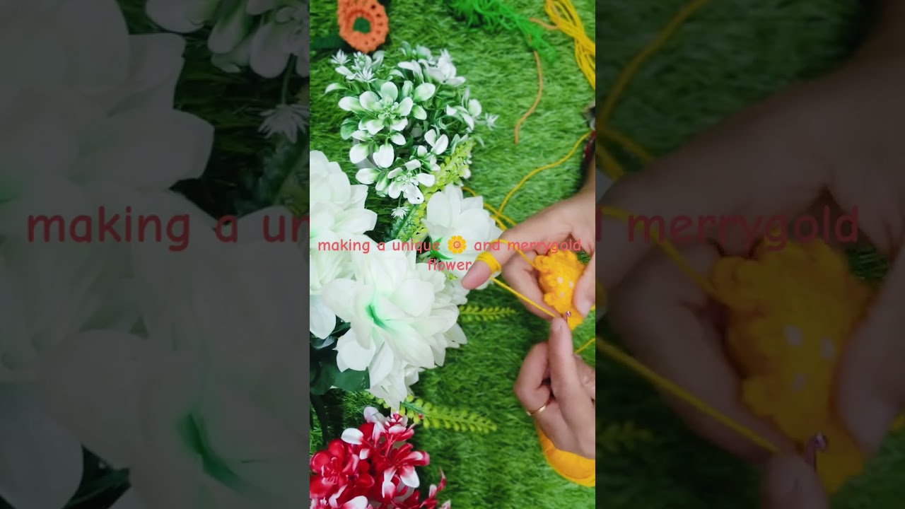 making a unique 🌼 and marigold 💐