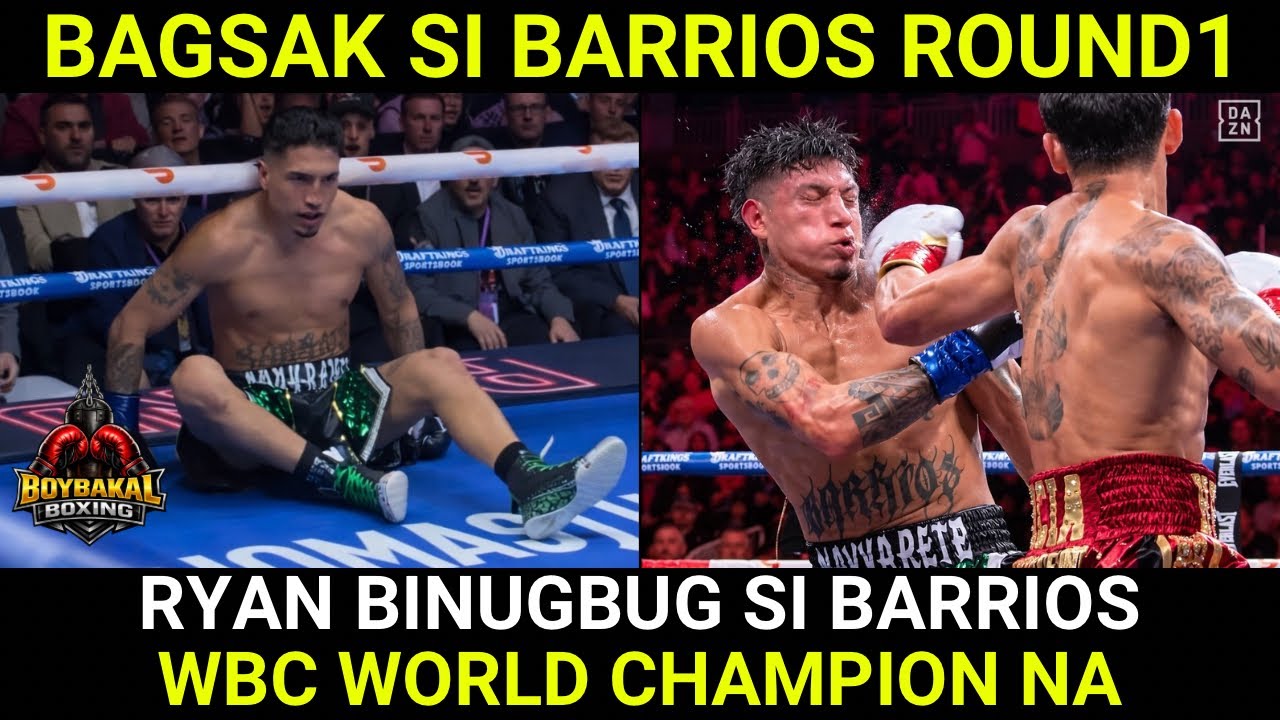 Ryan Garcia WINASAK Si Barrios Tinumba Sa Round 1, WBC World Champion Na Si Ryan 