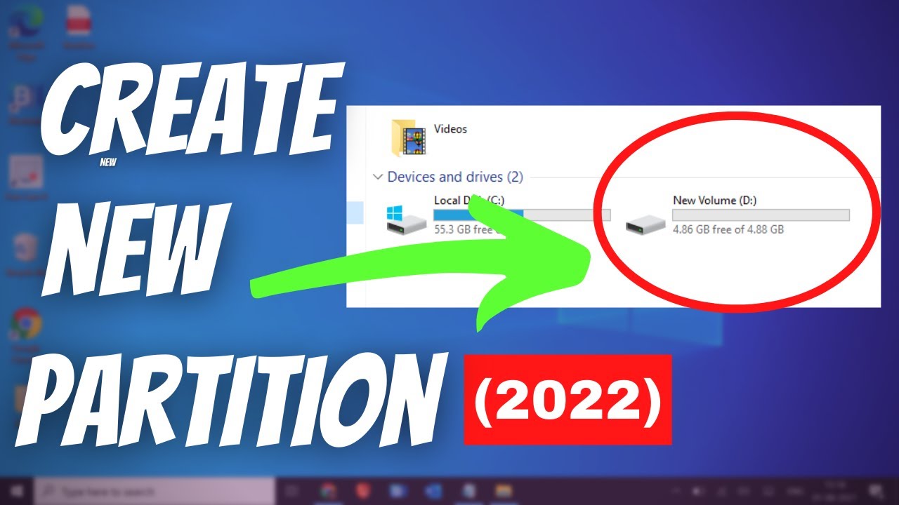 How to Create Partition on Windows 10/Windows 11 | Create New Drive (2022)