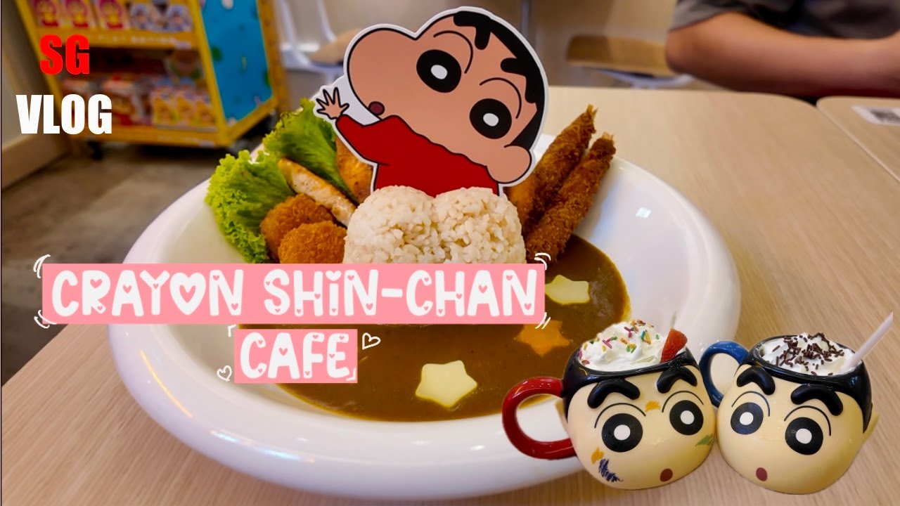 🇸🇬 Vlog - 蜡笔小新 CRAYON SHIN-CHAN pop-up cafe at Wong Fu Fu!