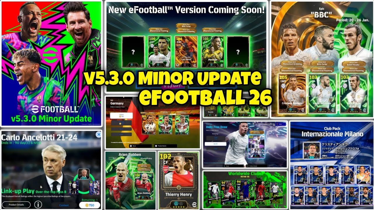 v5.3.0 Minor Update Is Here | eFootball 2026 Thursday All Free Rewards Informations | Free Coins 🔥😍