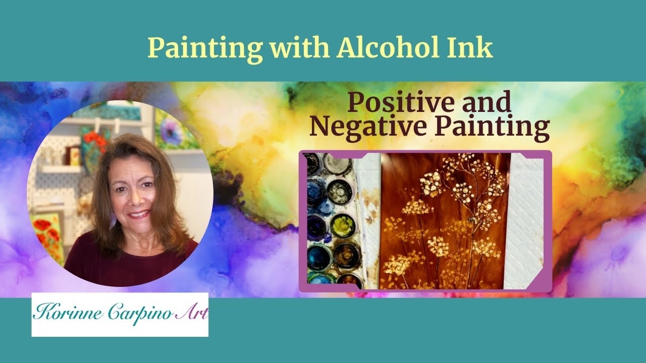 Positive and Negative Alcohol Ink Painting