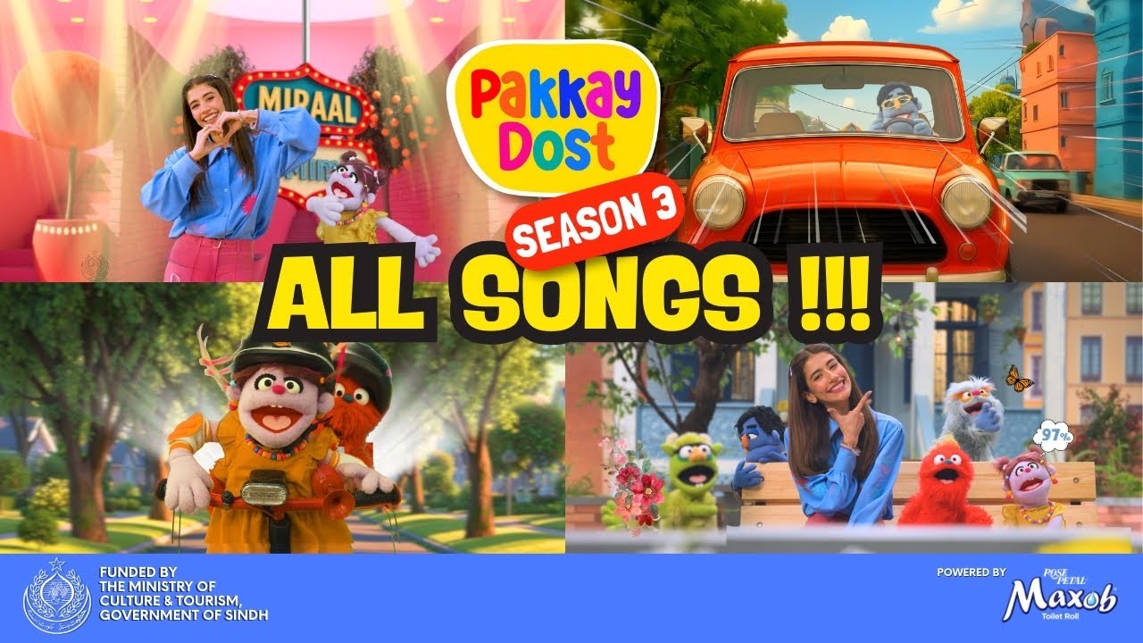 Pakkay Dost Season 3 All Songs | Non-Stop #syrayousuf #asimazhar #bilalmaqsood #kidslearning