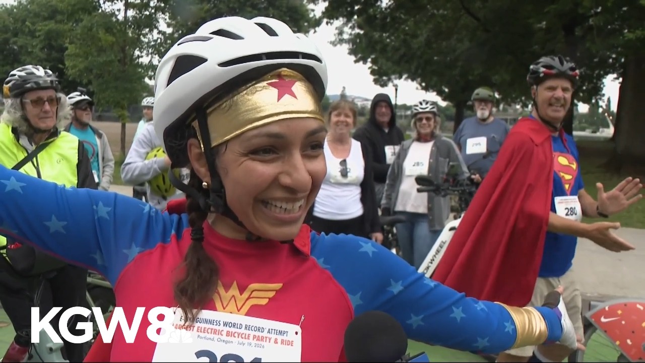 Portland sets Guinness World Record with largest electric bicycle ride, besting Seattle