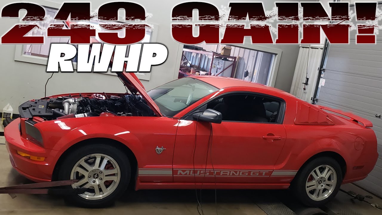 2009 Mustang GT from STOCK TO BOOSTED 510 RWHP (Brenspeed Paxton Package) with cams and headers dyno