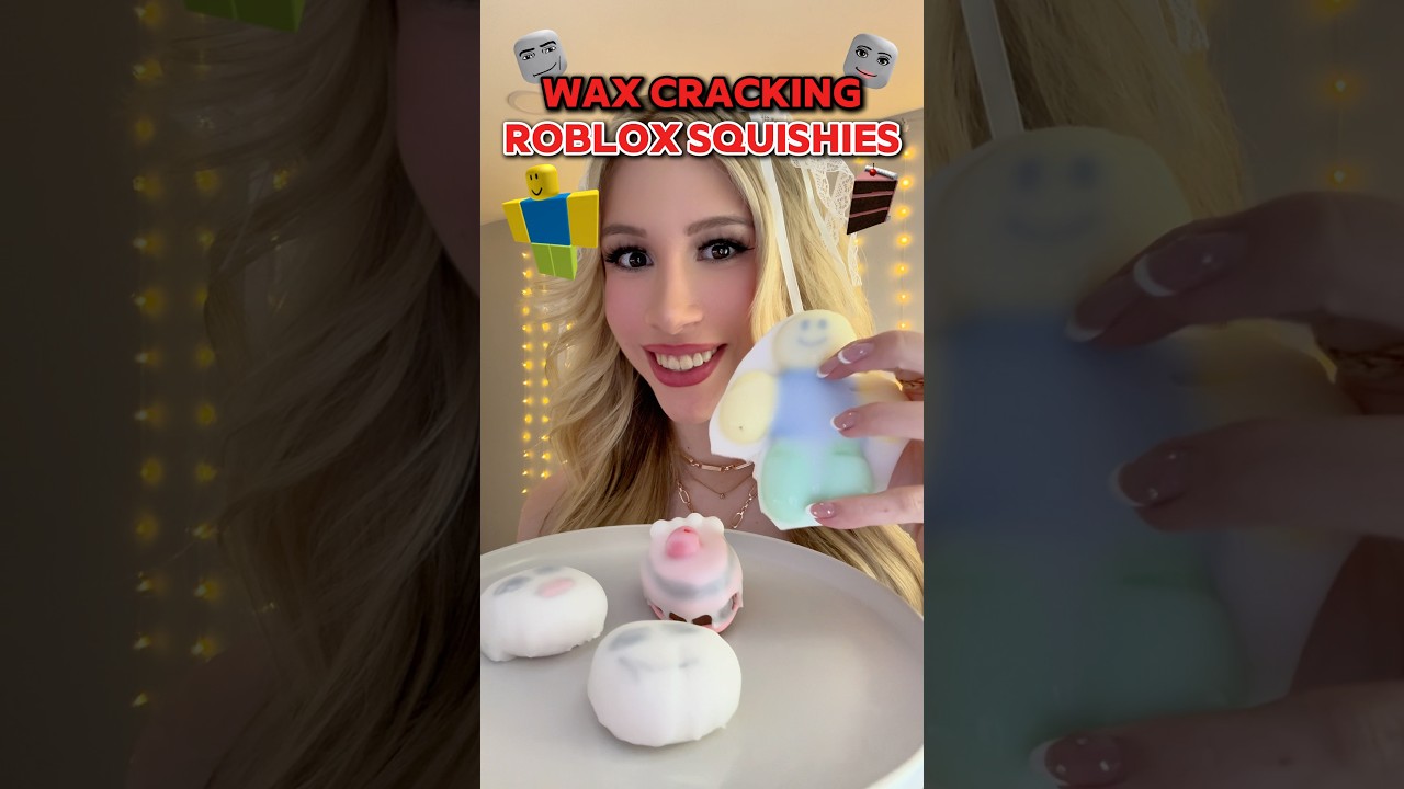ASMR CRACKING &ldquo;ROBLOX&rdquo; WAX SQUISHIES&hellip; 🕯️🤗🤫