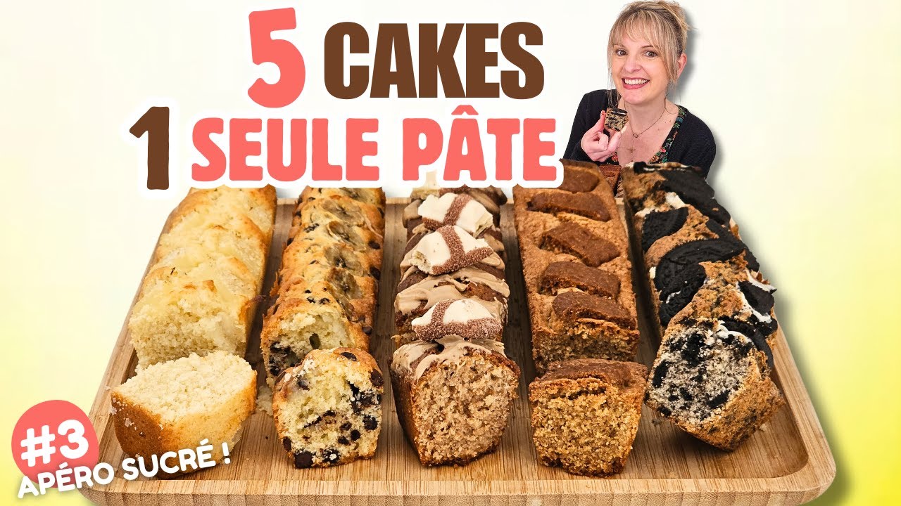 5 Cakes Gourmands avec 1 Seule Pâte 🍰 Idée pour Apéro Sucré ou Brunch ! (Recette facile)