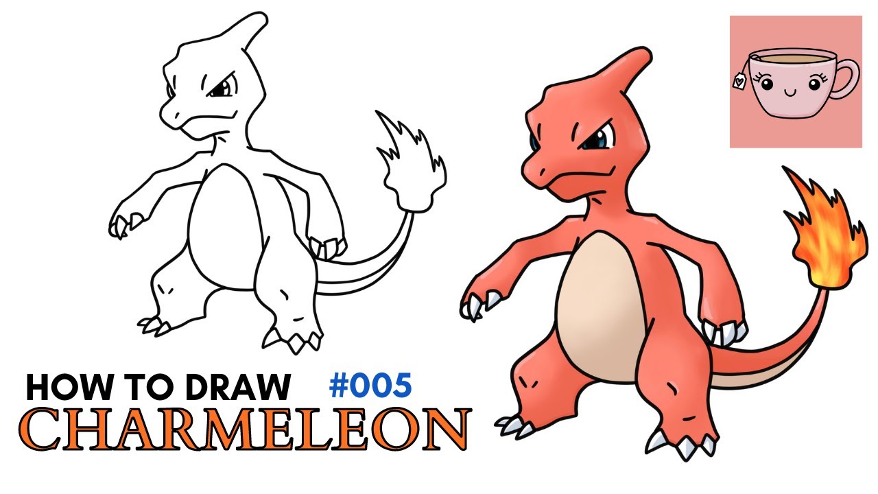 How To Draw Charmeleon | Pokemon 