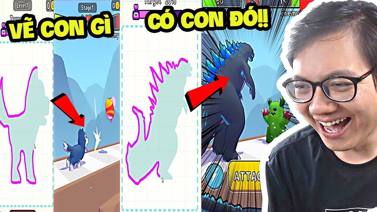 Sơn Đù Vẽ Quái Vật Gì Là Có Ngay Trong Draw Monster