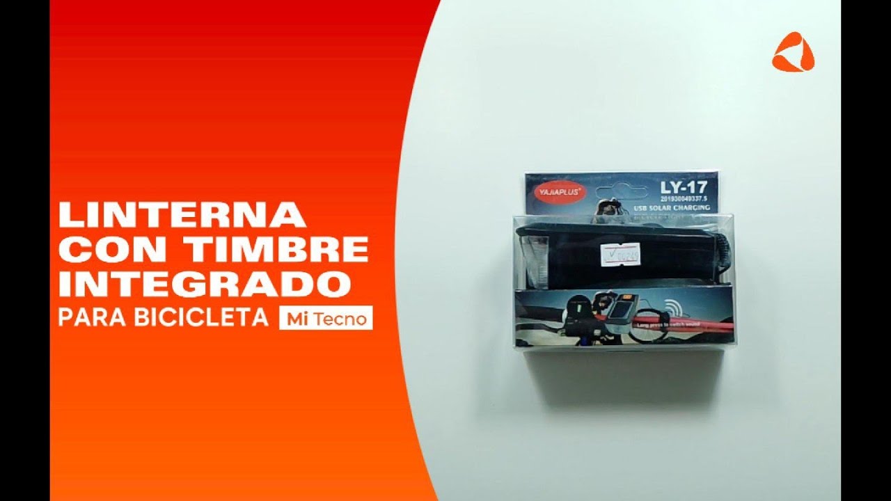 🚴 Demostración de la Linterna solar para Bicicleta con bocina integrada