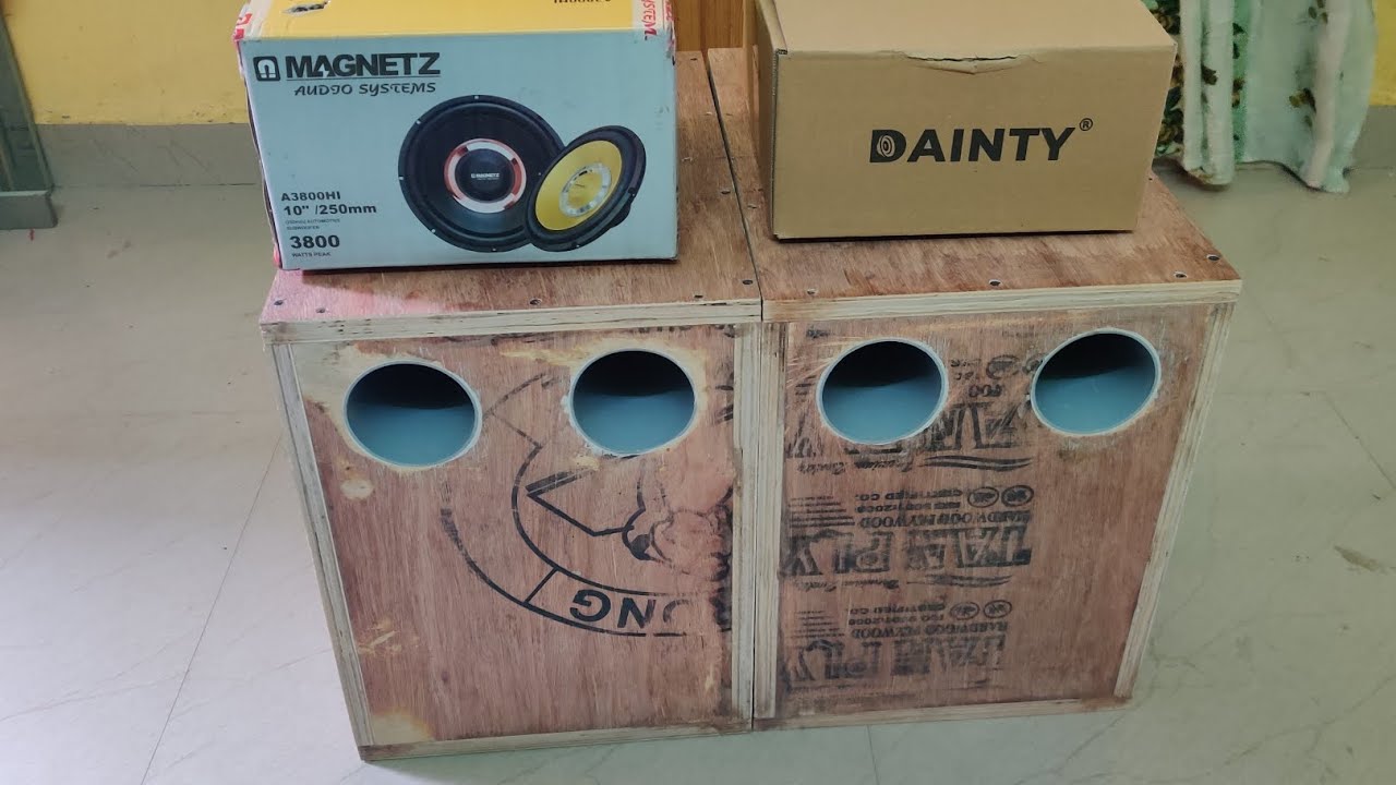 10 INCH 4TH ORDER SUBWOOFER BOX WITH SUBWOOFER FITTING AND AUDIO TESTING IN TAMIL
