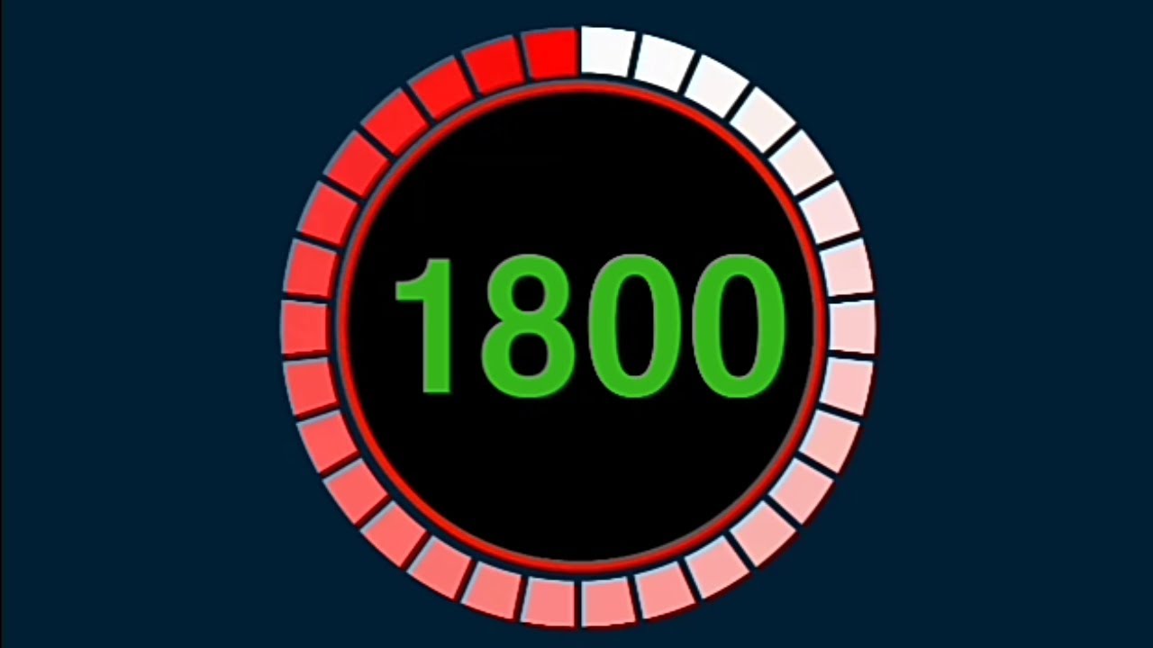 1,800 Seconds (30 Minutes) Countdown Circle clock Remix BBC Global2013, Breakdown2021 News2003 Ver.2