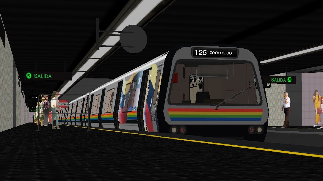 Openbve Línea 2 del metro de caracas con el Tren S2 abanderado desde El silencio Hasta Antimano