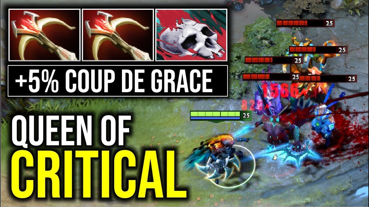 QUEEN OF CRITICAL..!! 2x Daedalus + 5% Coup De Grace Phantom Assassin 7.21d | Dota 2