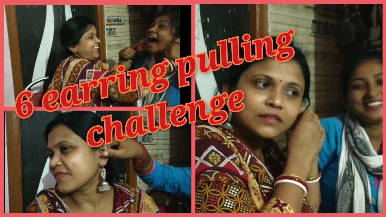 Requset video #six earrings pulling challengs #Ear pulling challenge