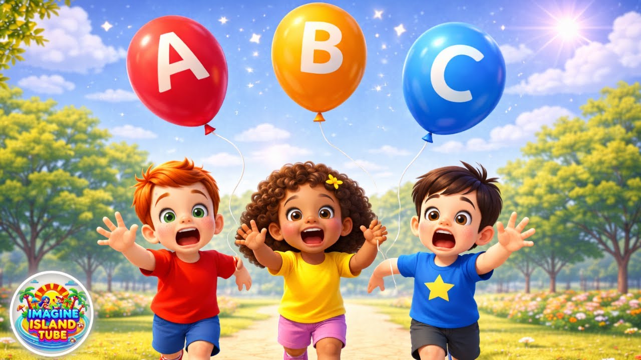 ABC Song with Balloons 🎈 |Pop and Learn Letters A to Z for Kids | Nursery Rhymes and Kids Songs
