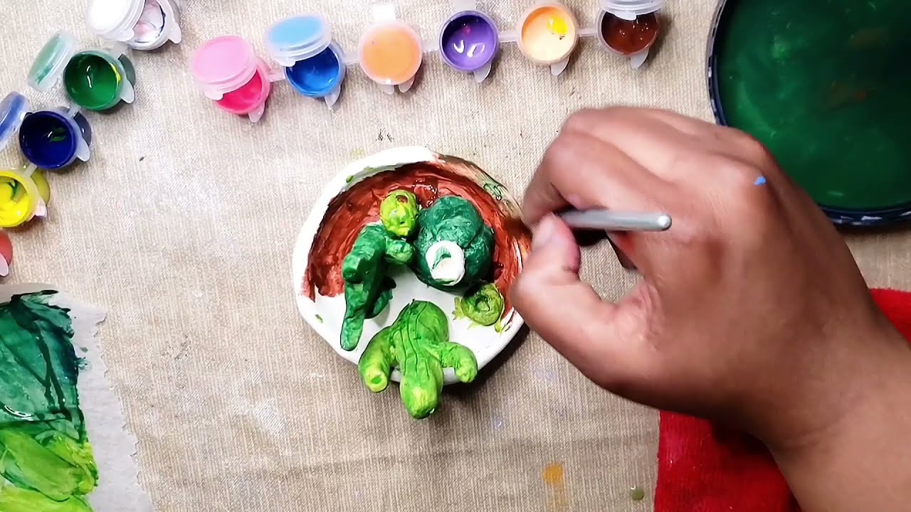 How to make a cactus sculpture using air dry clay