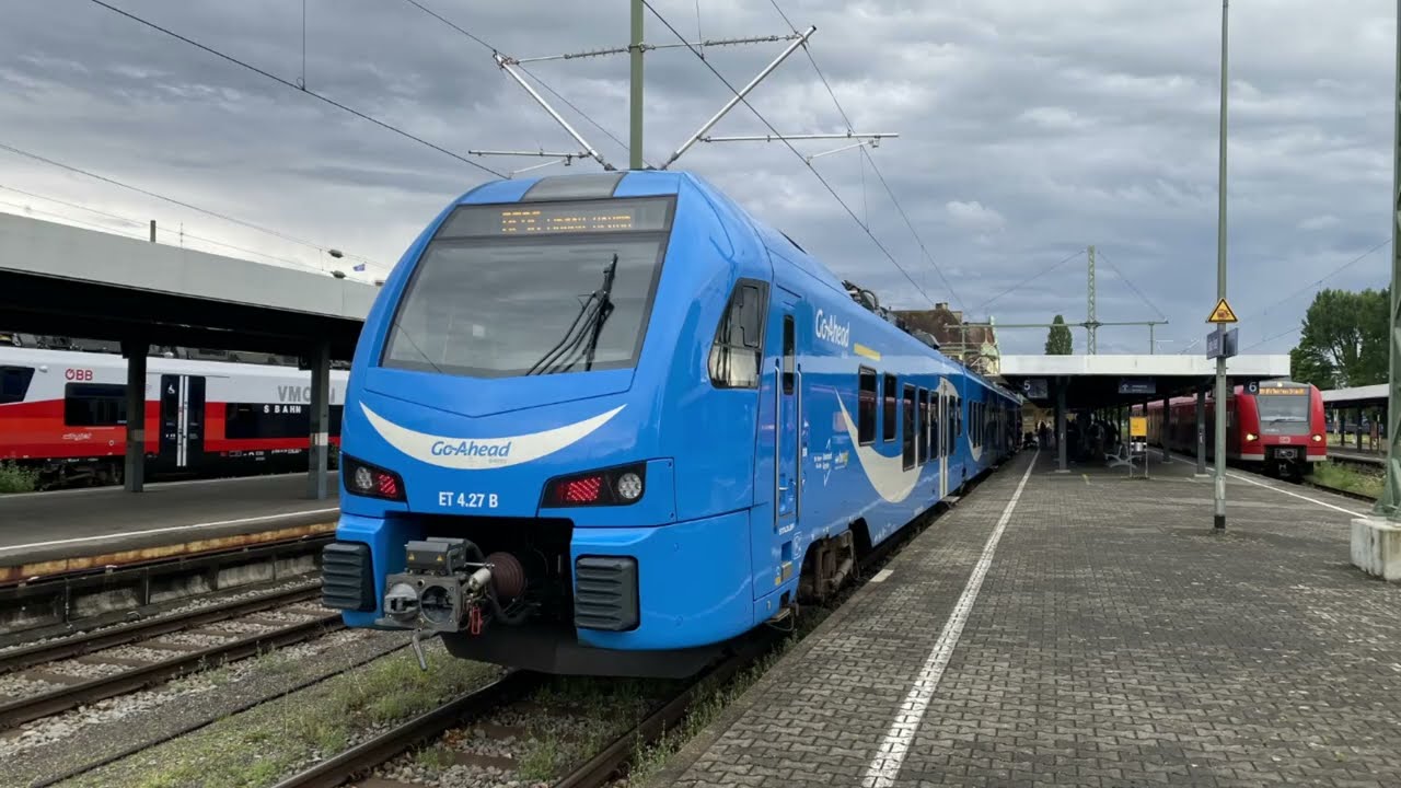 Im GABY Flirt 3 als RE96 von München nach Lindau-Reutin durch das Allgäu mit Sound & Vmax. 160 km/h