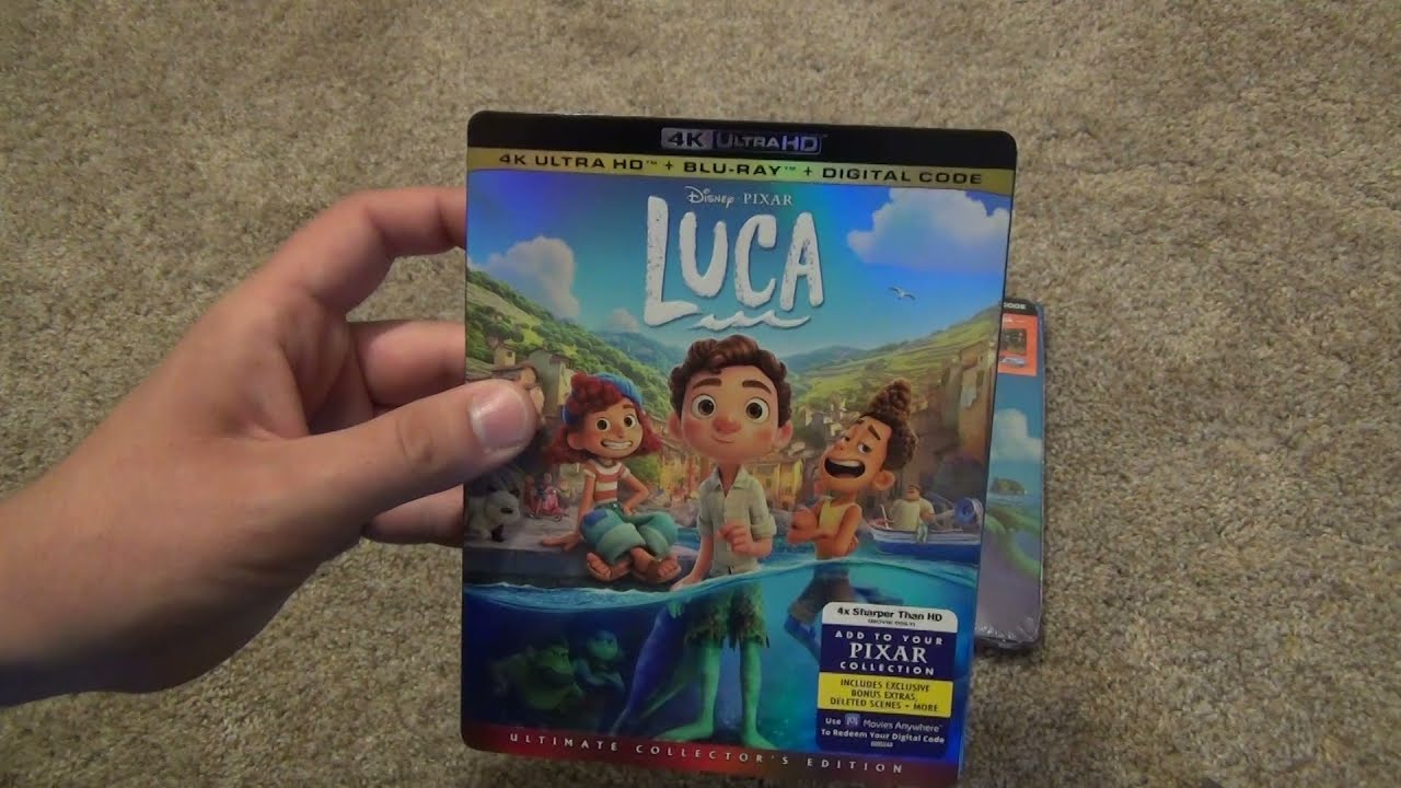 Распаковка Disney/Pixar Luca 4K Ultra HD + Blu-Ray + цифровой код