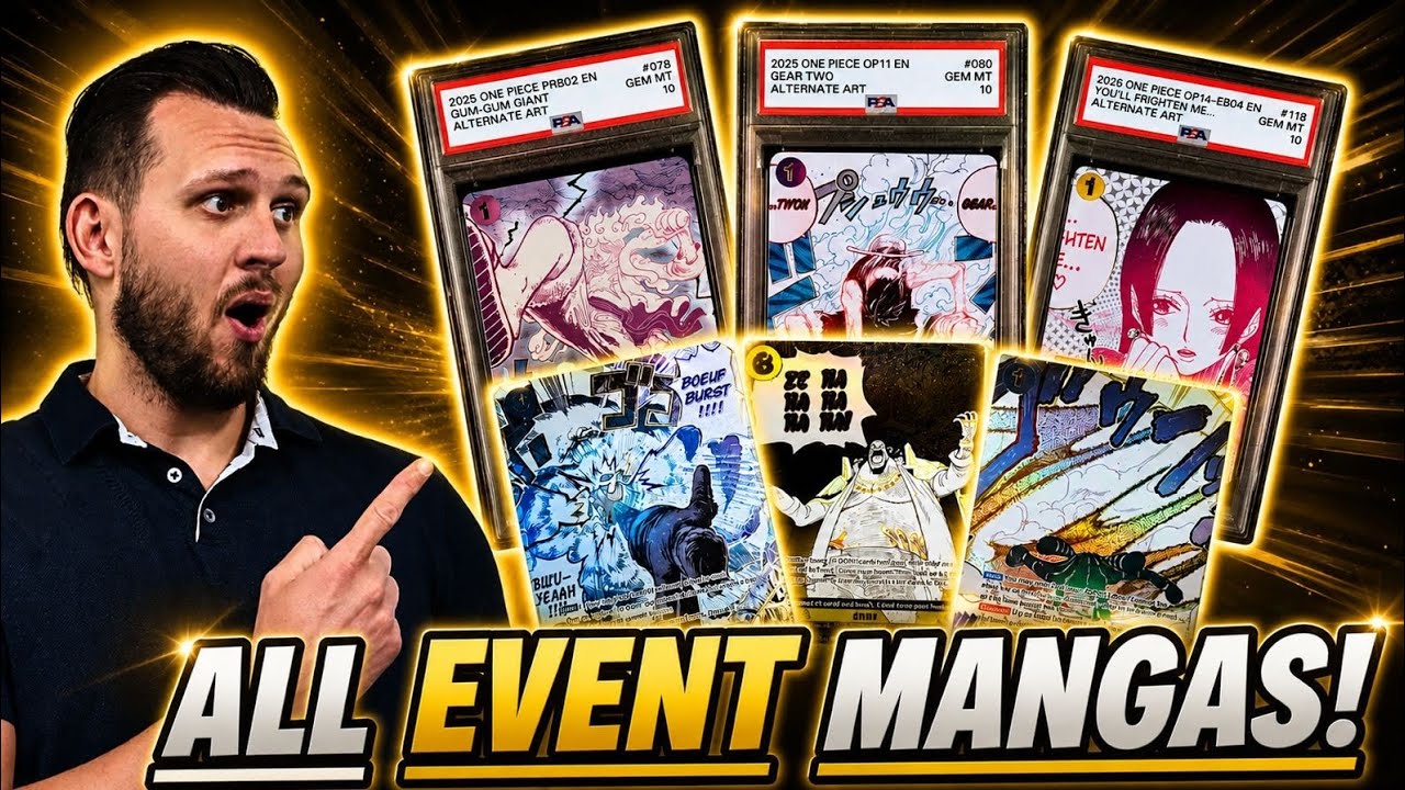 One Piece TCG All Manga Event Rare Prices | Raw vs PSA 10 Values