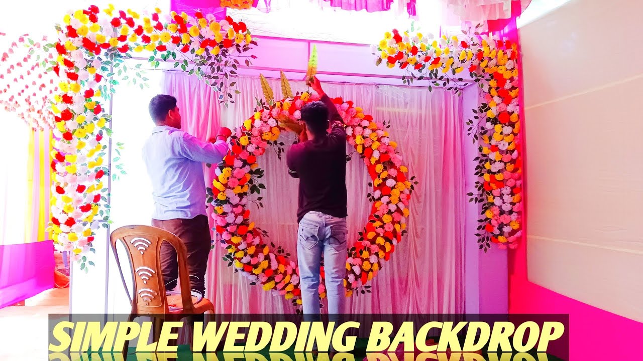 Simple Flower Decoration For Wedding Stage ||  शादी के मंच के लिए सरल फूल सजावट 2024