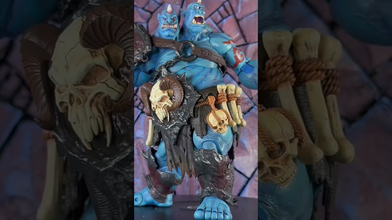 Blue Two Headed Ogre Warrior : Mety Toyz