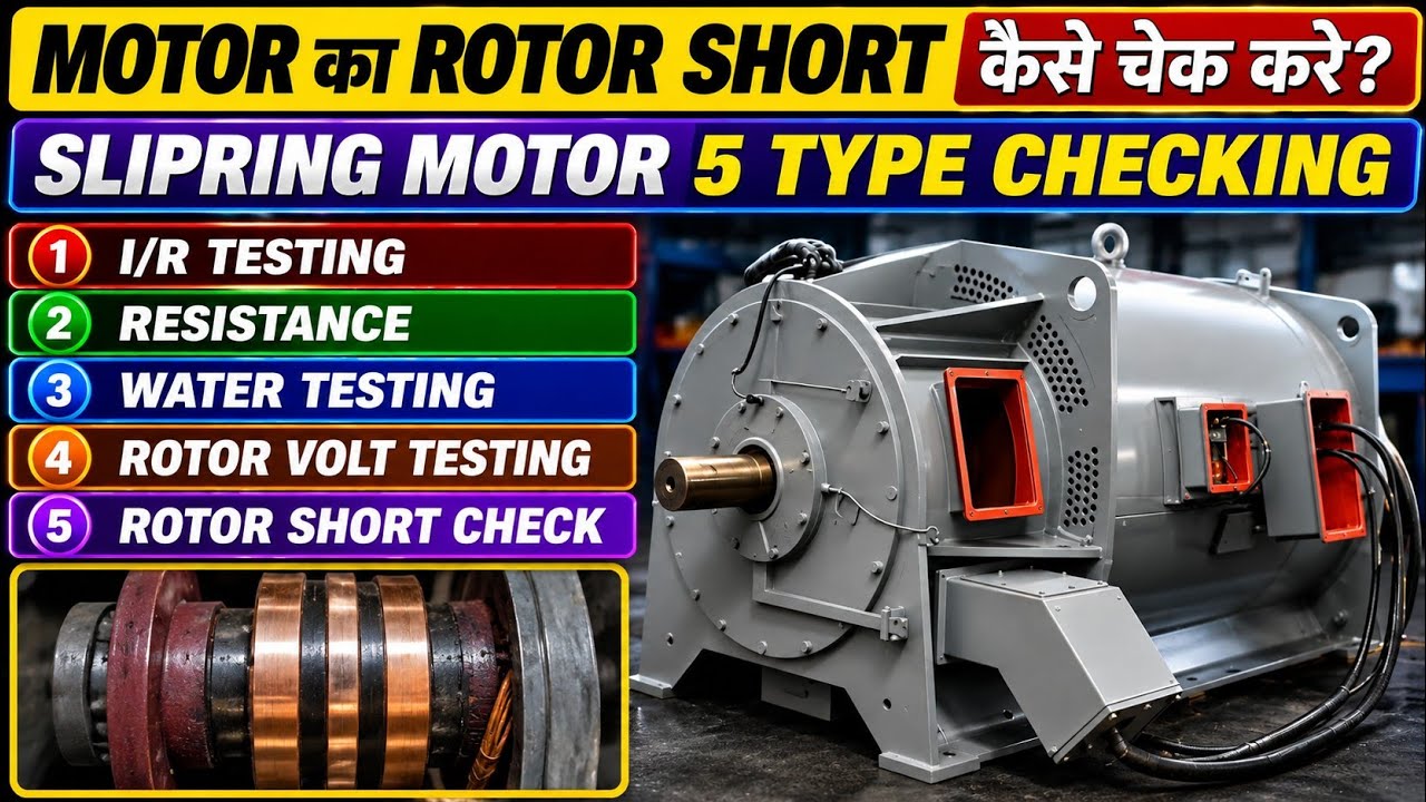 Slipring Motor Check and all Tasting Explain | Slipring Motor का Rotor Short है कैसे पता करे @tapan