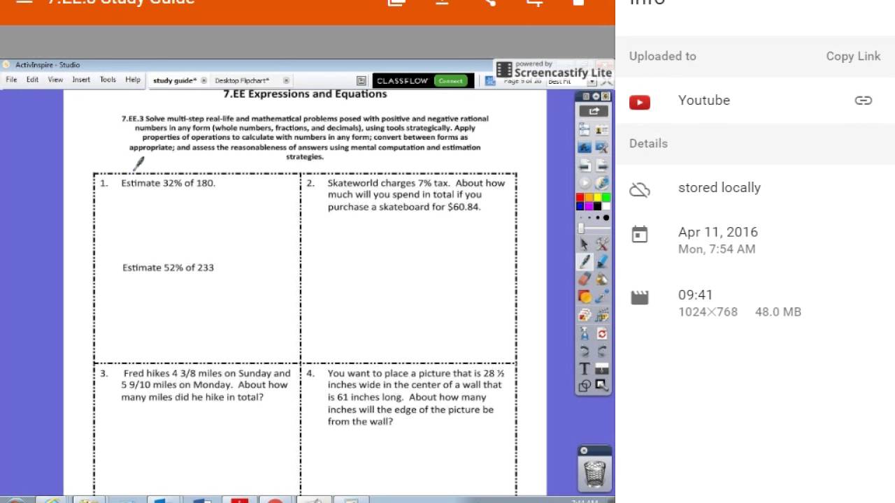 7.RP.3 study guide video