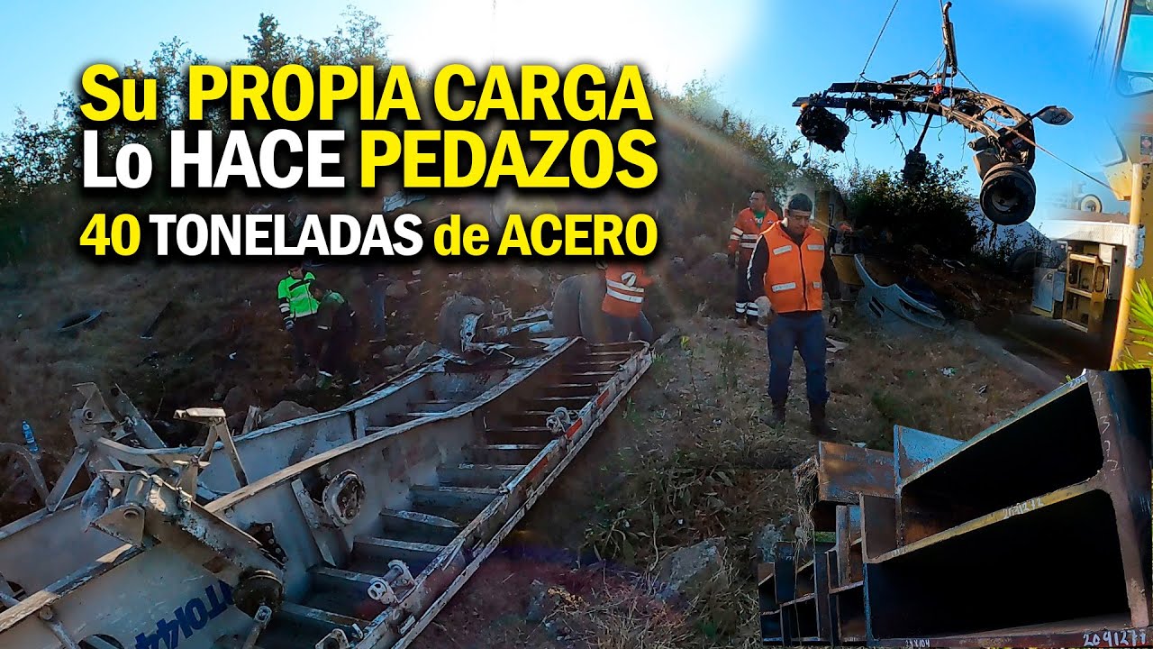 Su  PROPIA CARGA lo HACE PEDAZOS 40 TONELADAS de ACERO!!