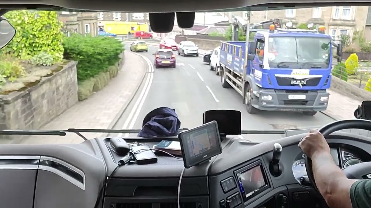 POV Truck Driving UK The Borders Scotland A7 Hawick to Langholm