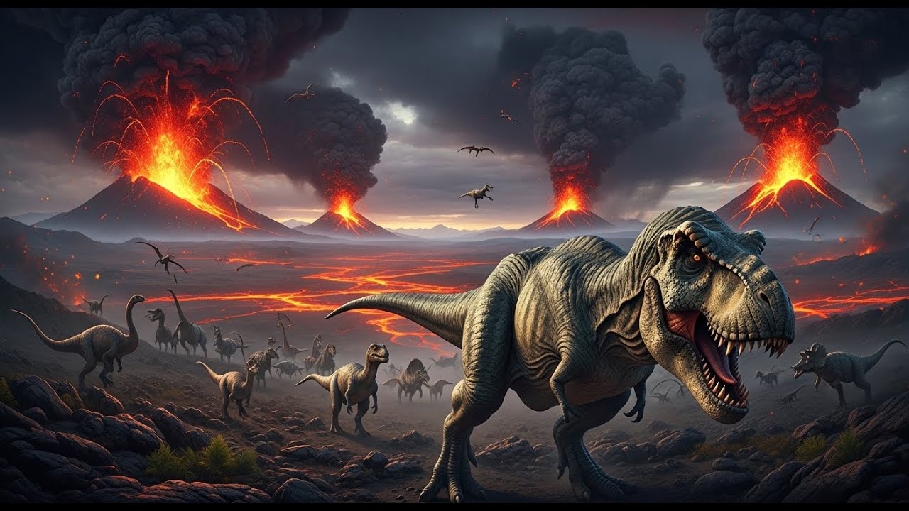 Prehistoric Fire: Life millions of years ago | Dinosaurs and volcanic catastrophes. #dinosaur #Dino