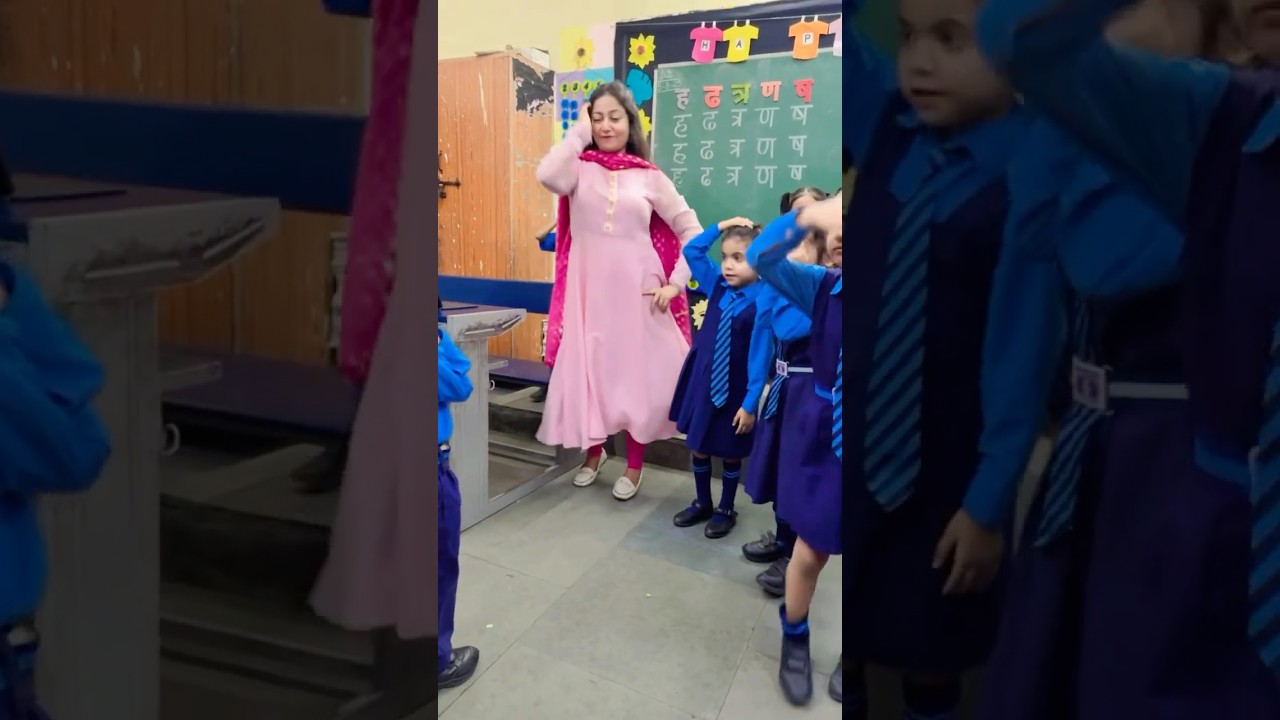 ☔️ Baarish ka mausam tha 🤧#rain #masti with #students  #teacherstudent #shorts