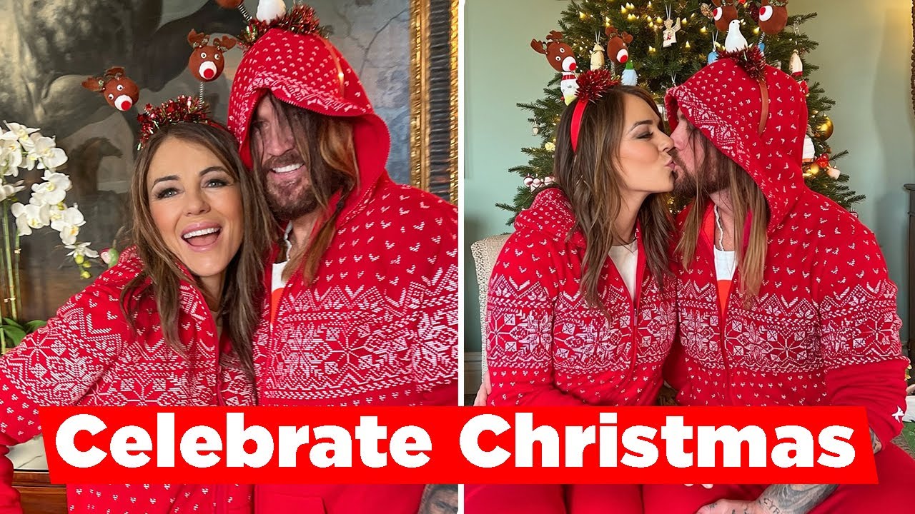 Elizabeth Hurley And Billy Ray Cyrus Celebrate First Christmas As A Couple