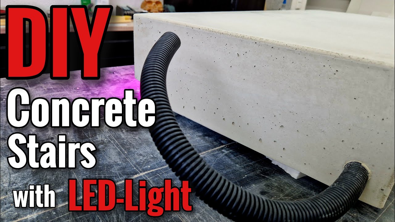 How to build Concrete Stair treads with Lighting