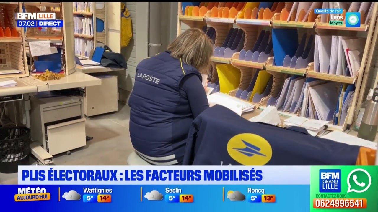 Dans les coulisses de la Poste chargée de la distribution des plis électoraux.