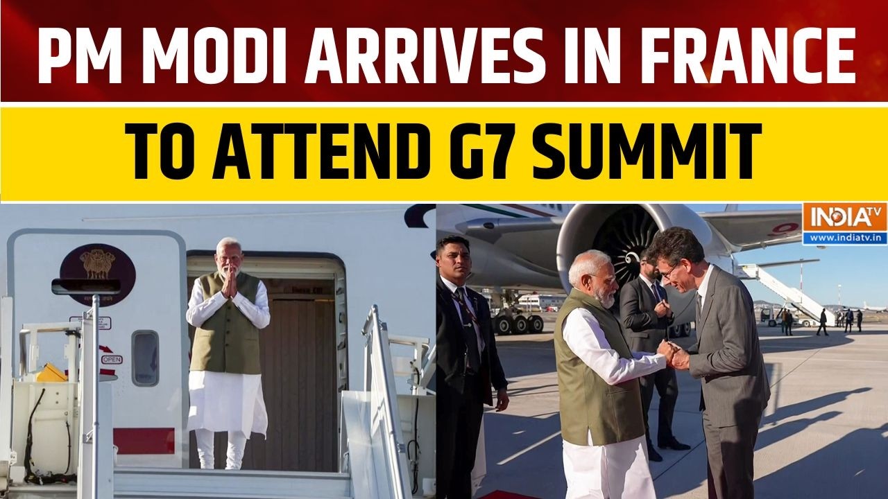 PM Modi Arrives In France For G7 Summit And Crucial Bilateral Meeting With President Emmanuel Macron