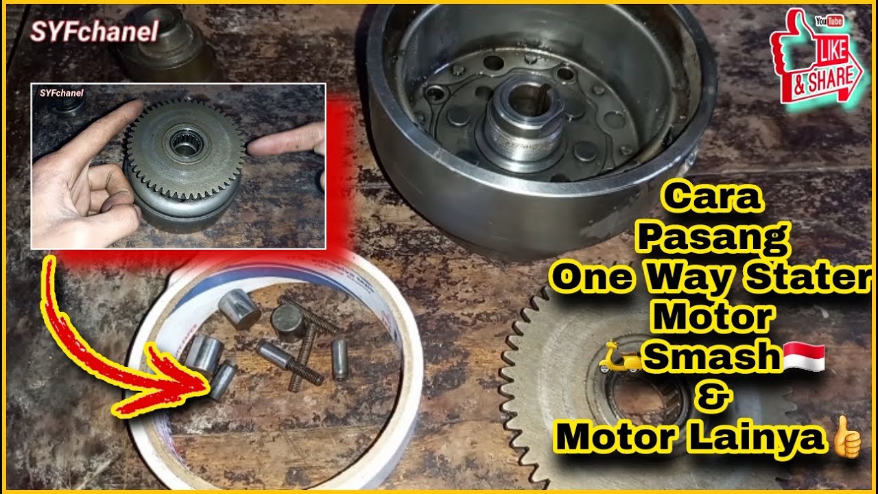 Cara Pasang One Way Stater Motor Smash & Motor Lainya👍