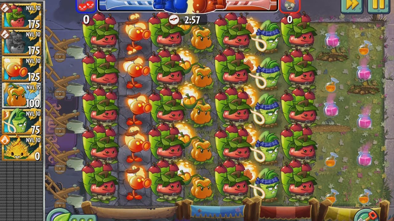 Plants vs Zombies 2 Batallaz Online #96 - Aniquilando zombies Enormes