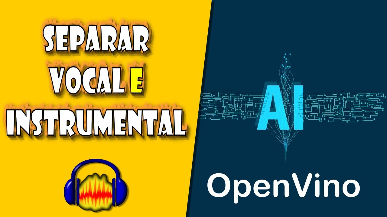 Como SEPARAR VOCAL e INSTRUMENTAL com Inteligência Artificial no AUDACITY -  Plugin OpenVino