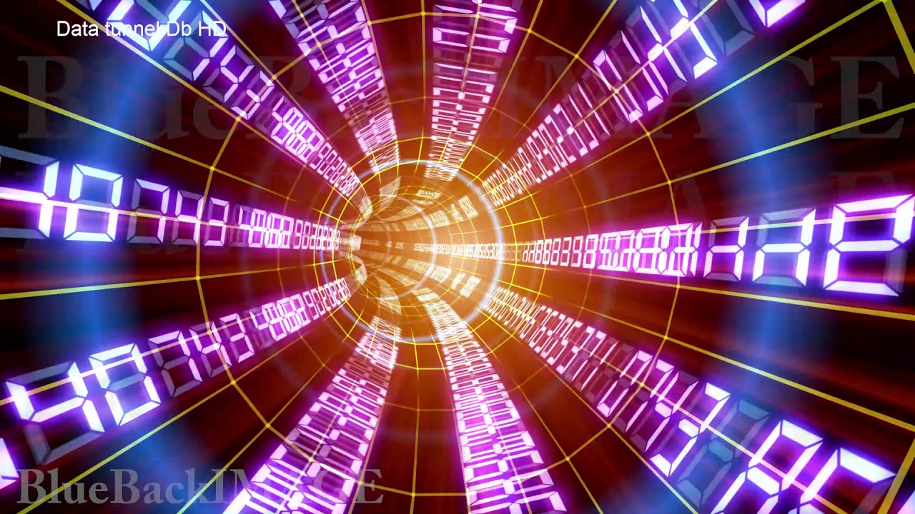 Stock Footage Data Tunnel digital Internet cable information space Data tunnel Db HD
