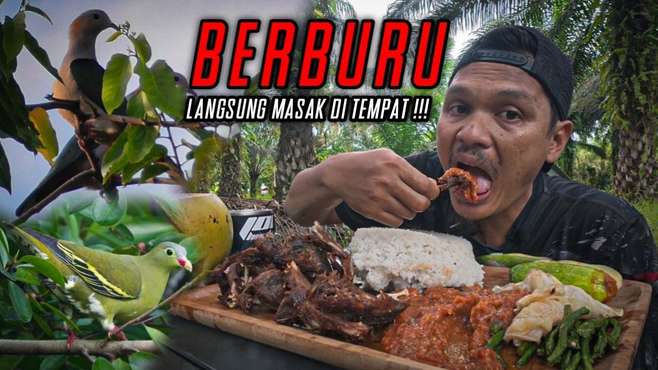 GURIH DAN PEDAS‼️BURUNG PERGAM GORENG SAMBAL LALAPAN‼️BERBURU PERGAM LANGSUNG MASAK DI HUTAN‼️
