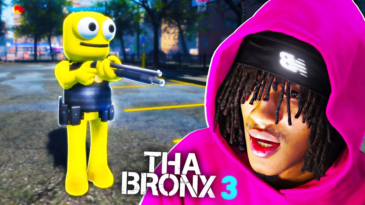 Итак, я стал полицейским в Roblox Tha Bronx 3...