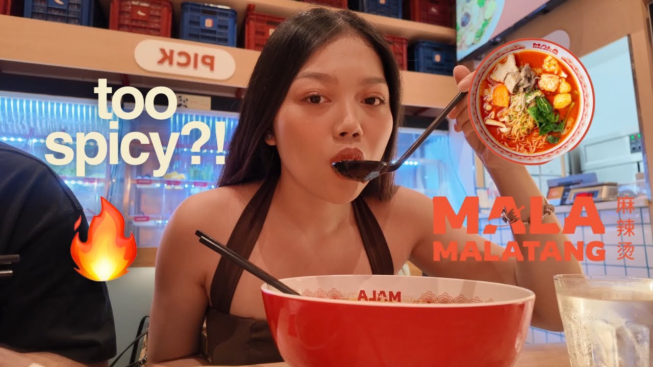 trying mala malatang hotpot for the first time in manila… too spicy! 🍜🔥