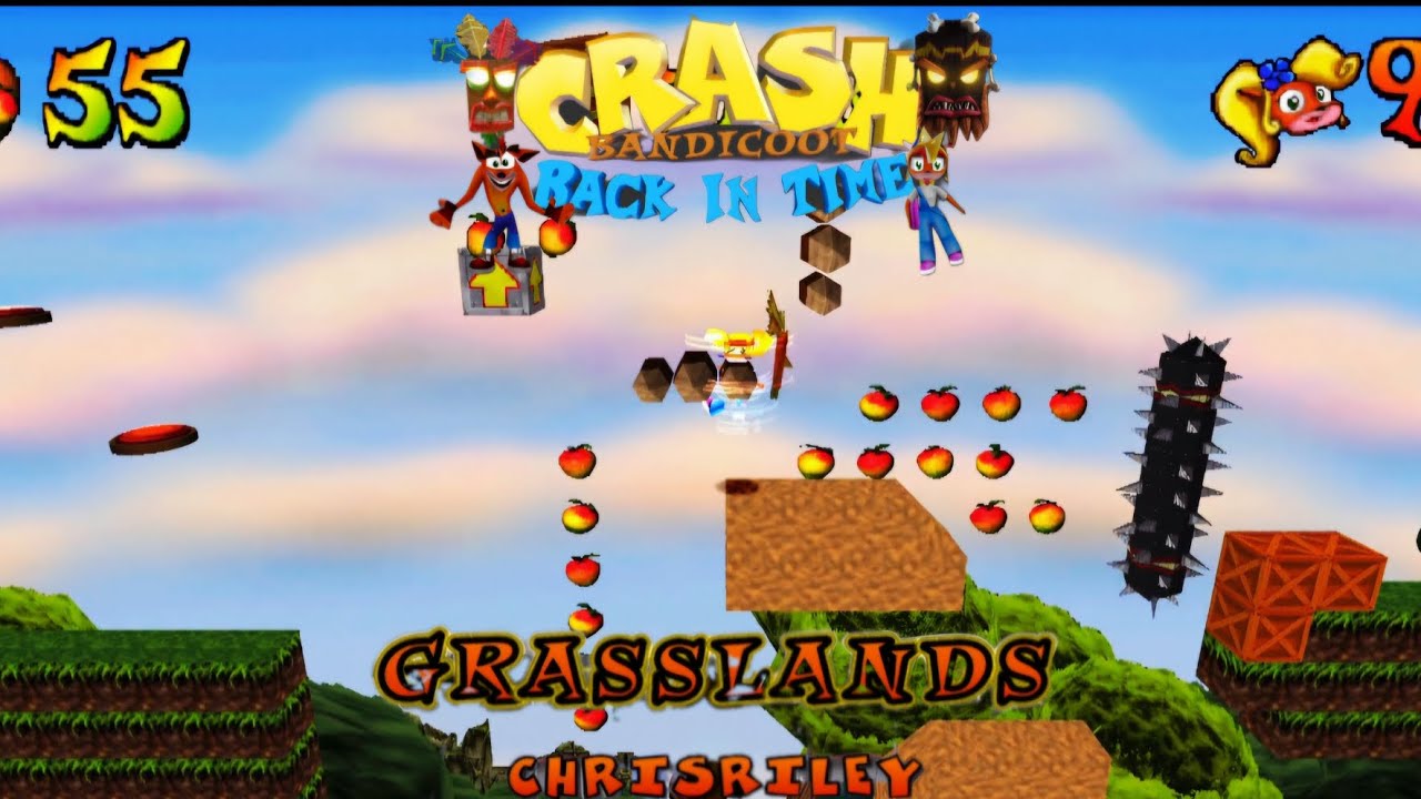 Crash Bandicoot - Back In Time Fan Game: Custom Level: Grasslands By ChrisRiley