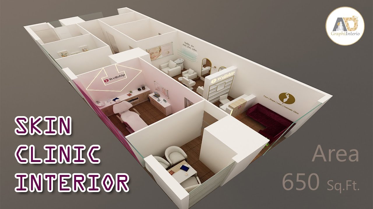 Skin Clinic Interior I AD GraphiInterio #clinicinterior #interiordesigner #skinClinic #skinclinicint