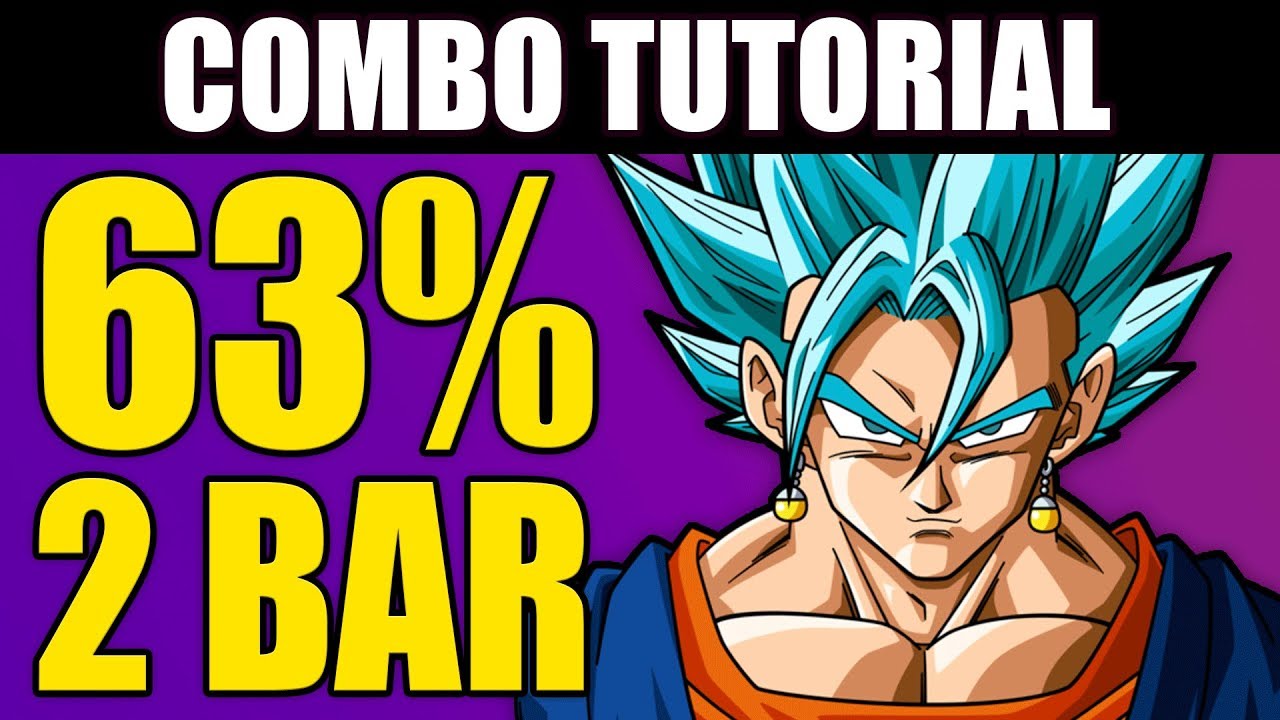 Dragon Ball FighterZ - VEGITO 63% Combo Tutorial - 2 Bars!