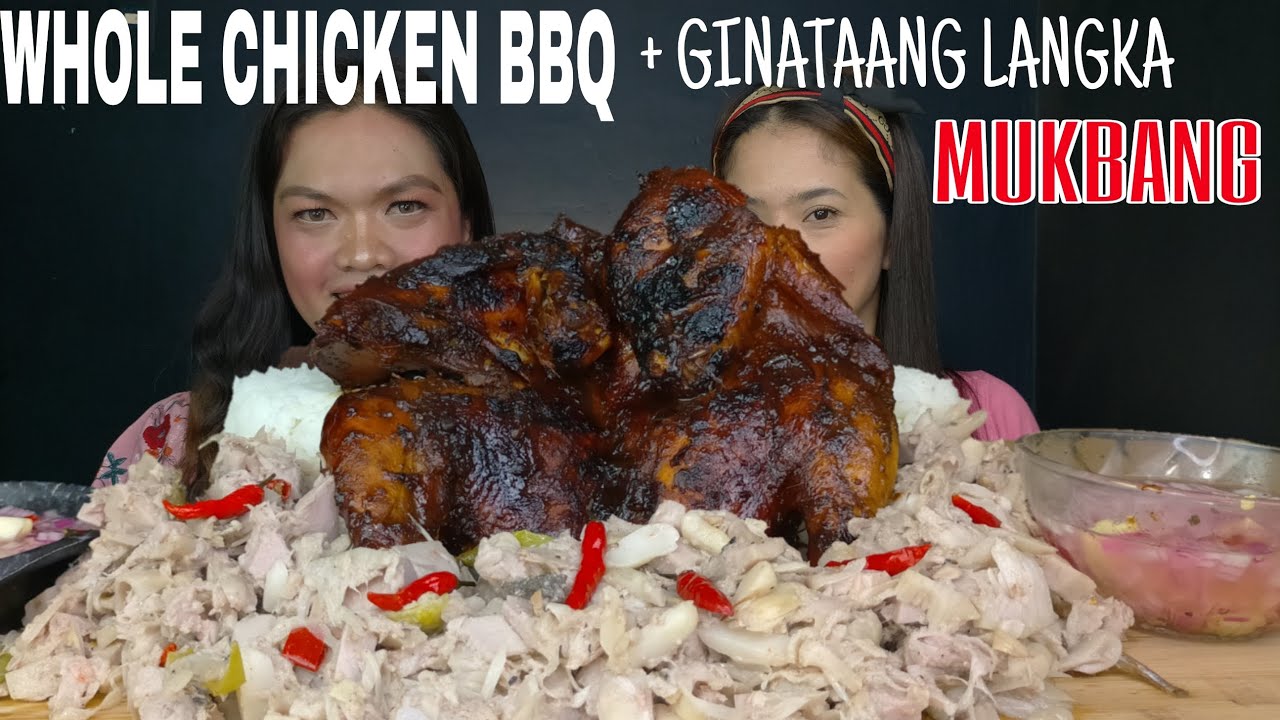 WHOLE CHICKEN BBQ GINATAANG LANGKA MUKBANG | MUKBANG PHILIPPINES | PINOY MUKBANGERS